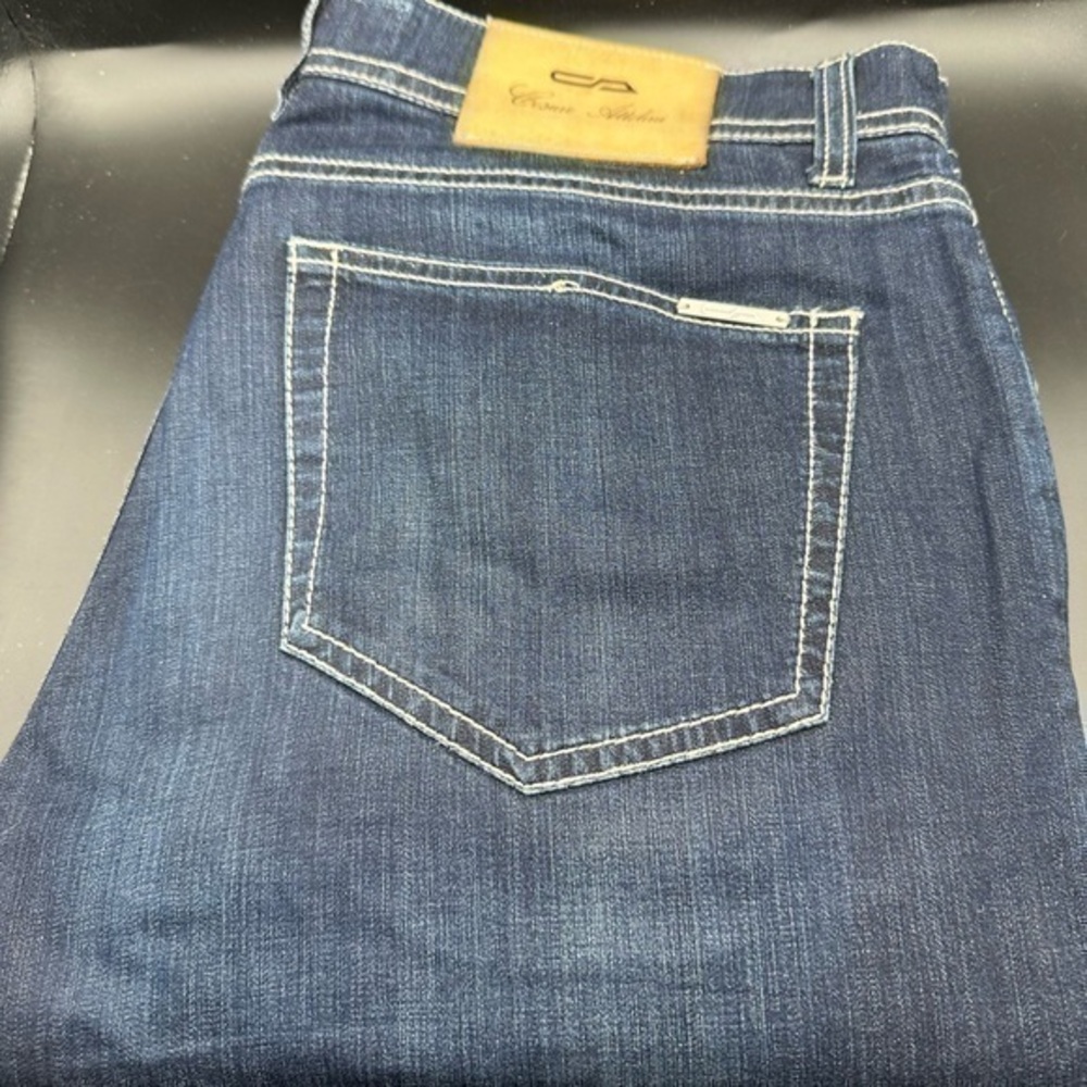 Cesare Attolini Dark Stretch Contrast Denim